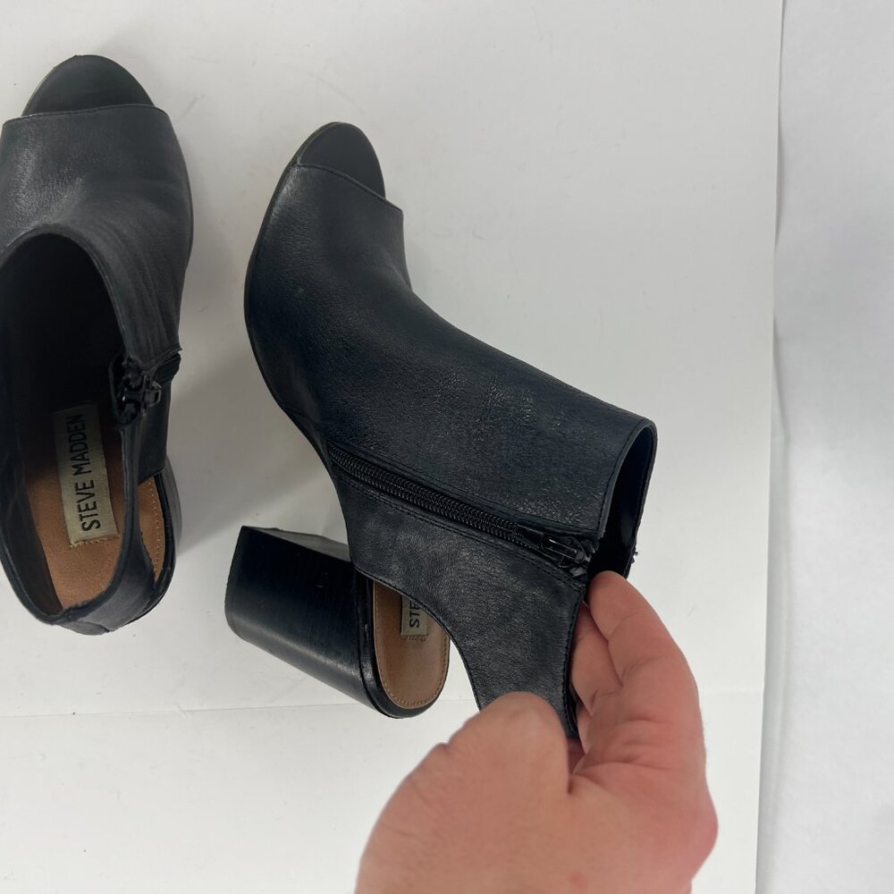Steve Madden Maddison Open Toe Block Heel Bootie - Picture 13 of 14